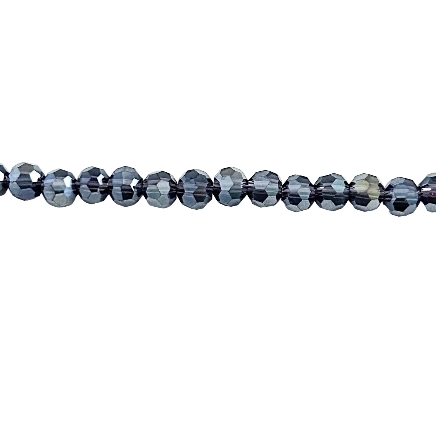 Crystal amethyst dark purple faceted round beads