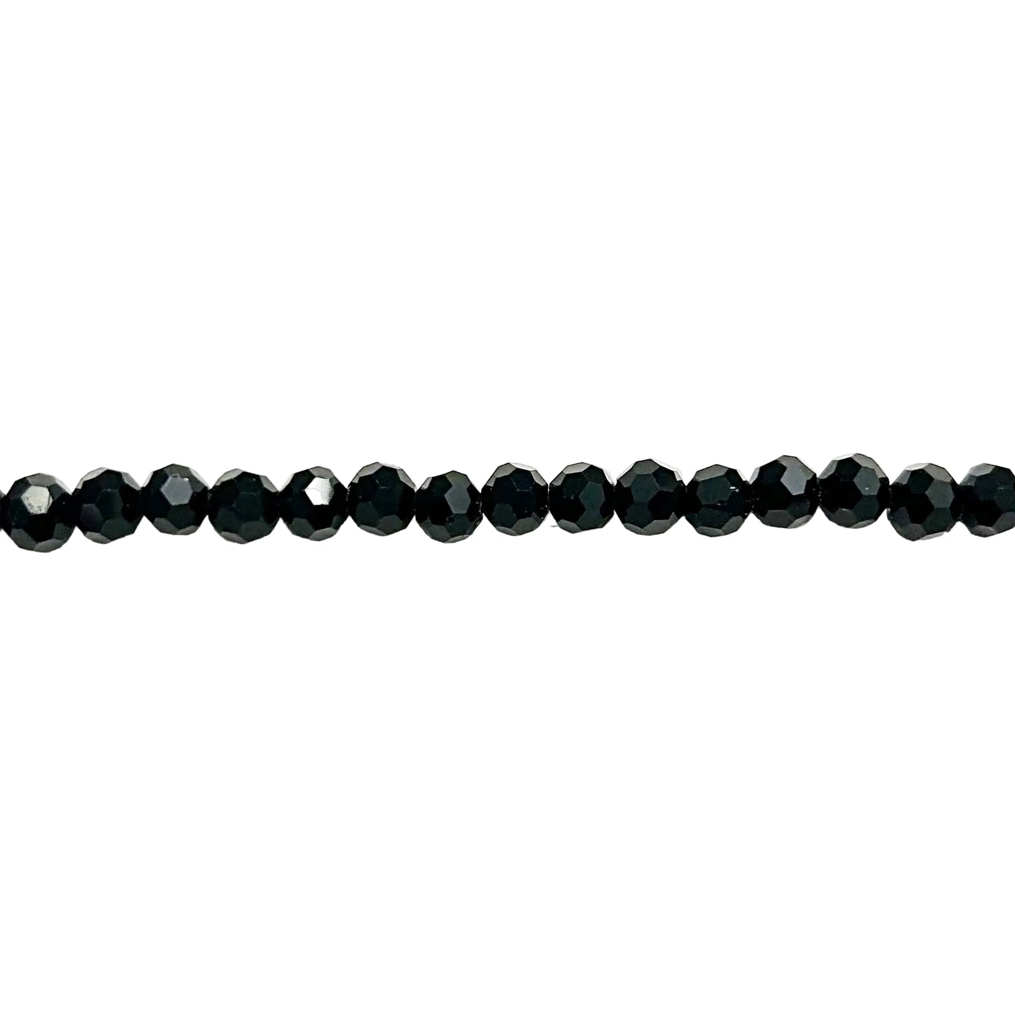 Crystal Black Faceted Round Beads - New Earth Gifts and Beads