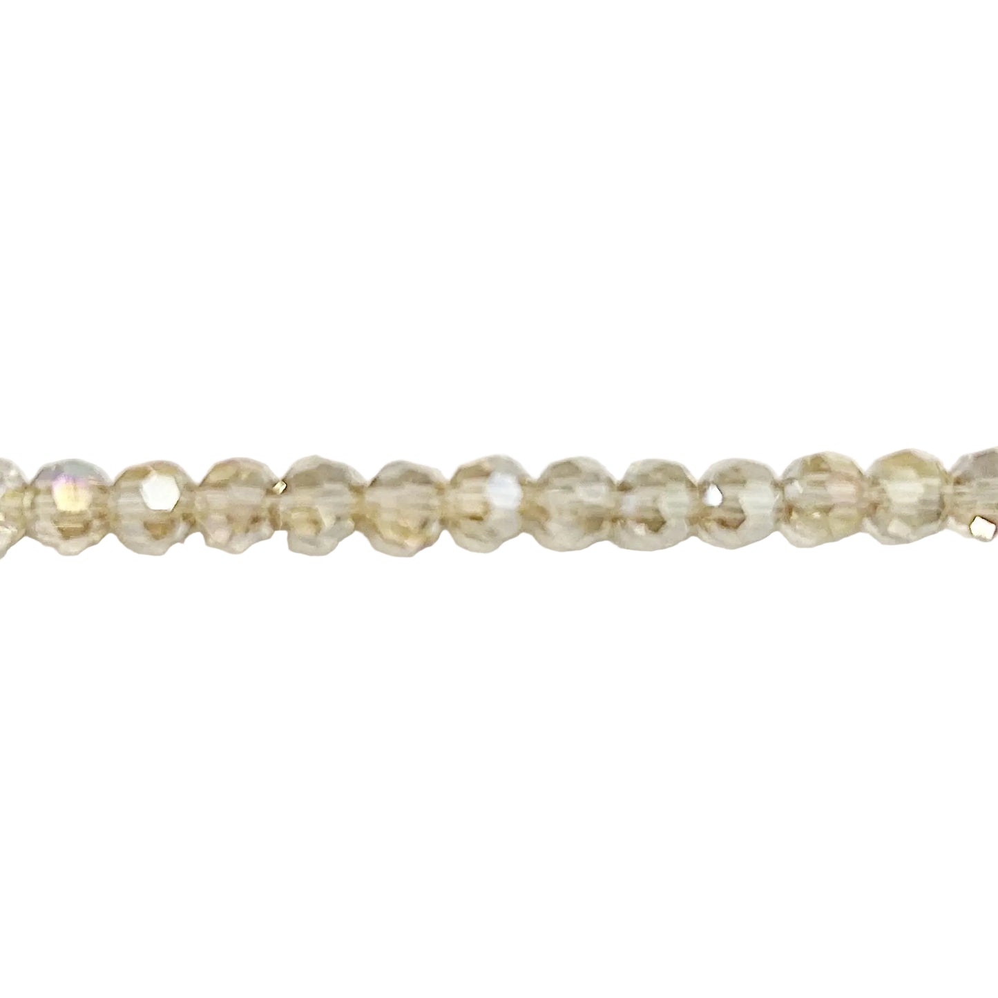 Crystal Champaign Faceted Round Beads