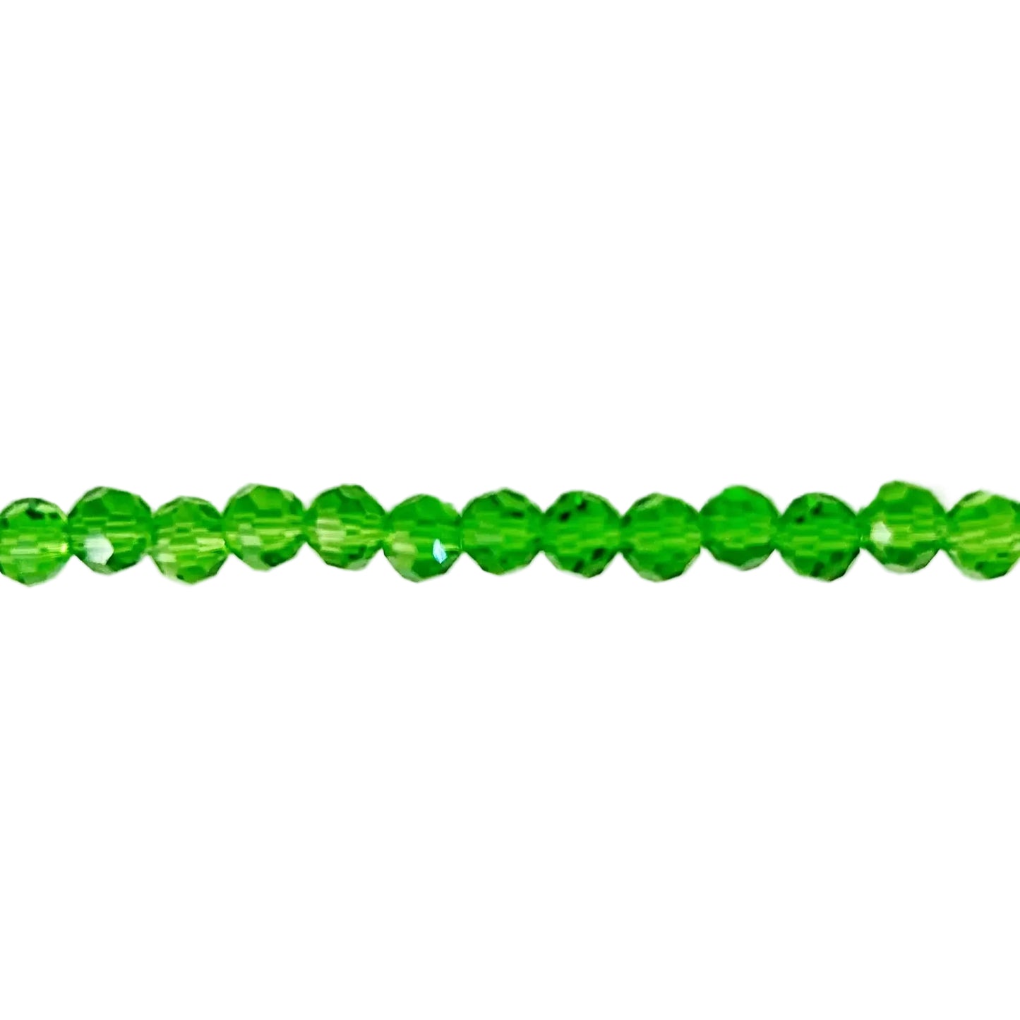 Crystal Emerald Green Faceted Round Beads