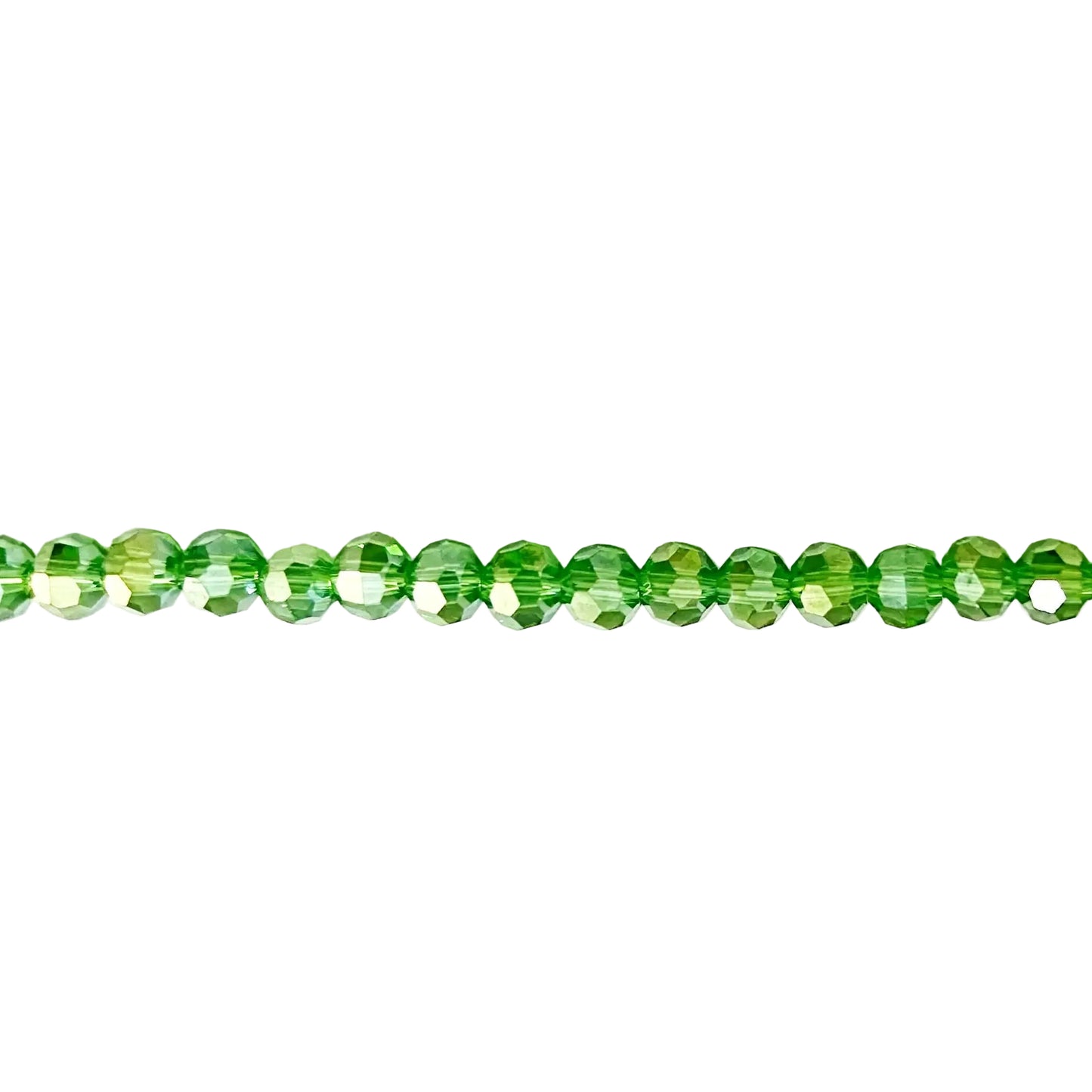 Crystal Emerald Green Faceted Round Beads - New Earth Gifts and Beads