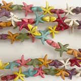 Magnesite Starfish Beads Assorted Colors | New Earth Gifts