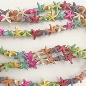 Magnesite Starfish Beads Assorted Colors | New Earth Gifts
