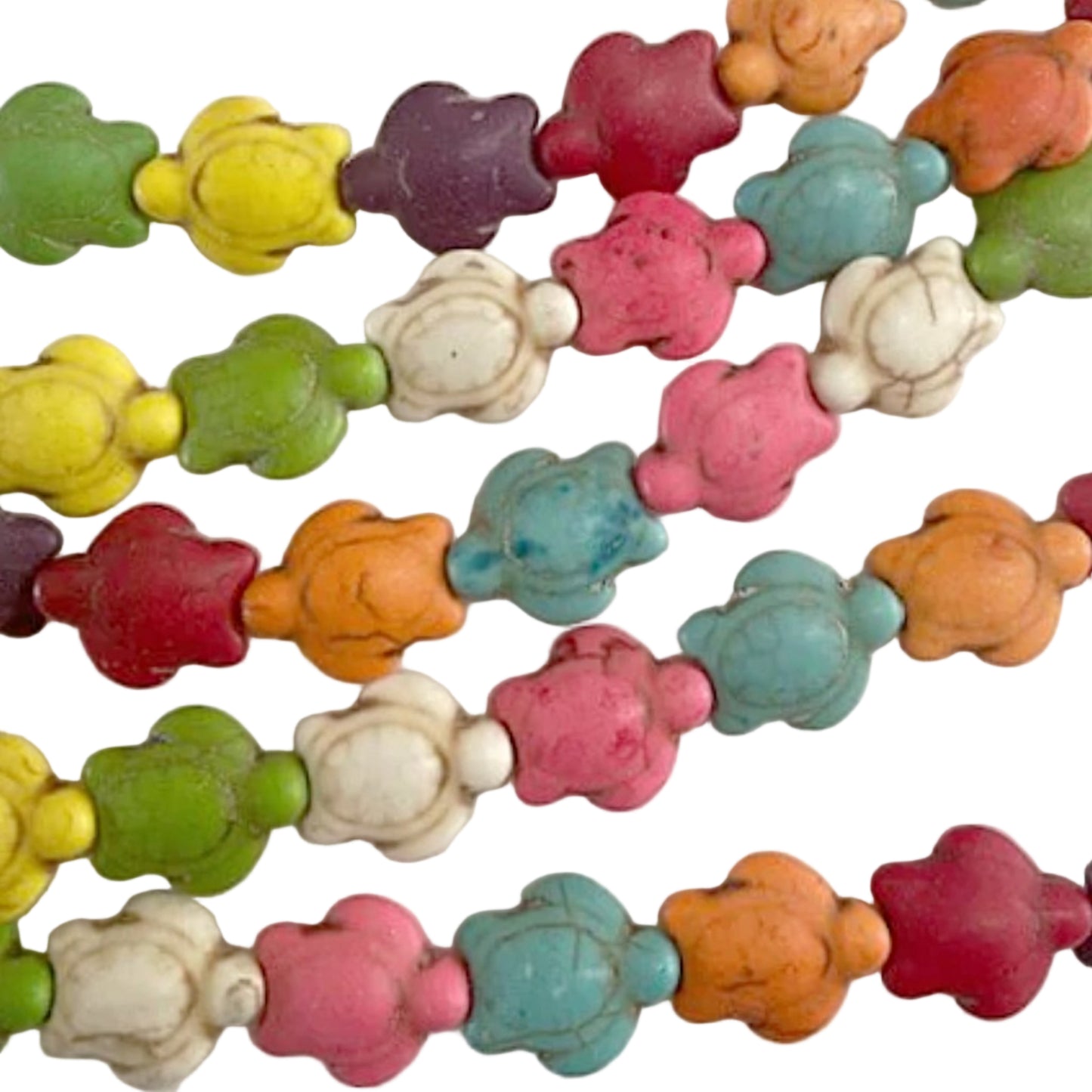 Magnesite Turtle Beads Assorted Colors | New Earth Gifts