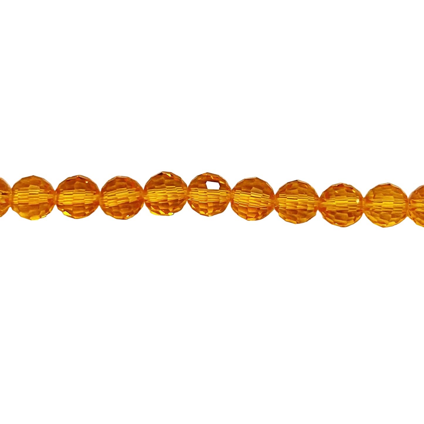 Crystal Tangerine Orange Faceted Round Beads - New Earth Gifts and Beads