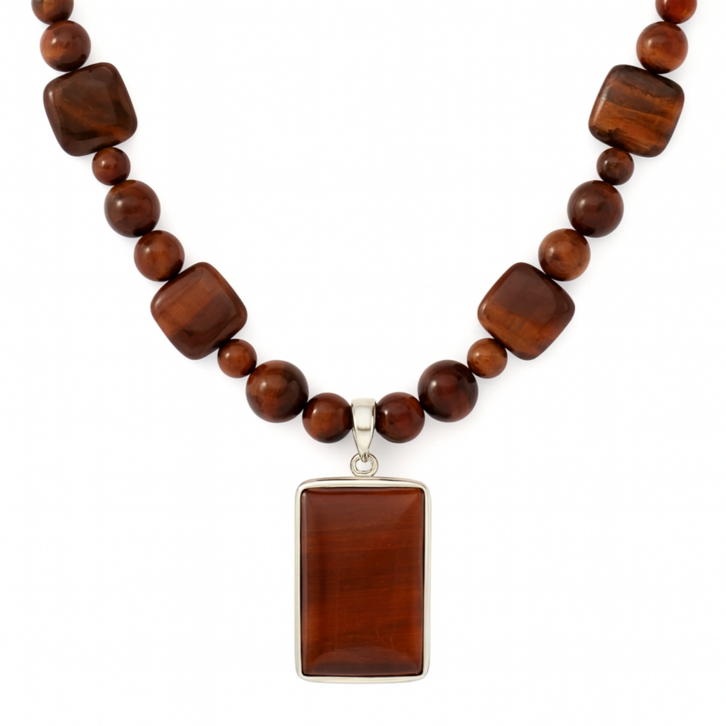 red tiger eye necklace with pendant - new earth gifts and beads