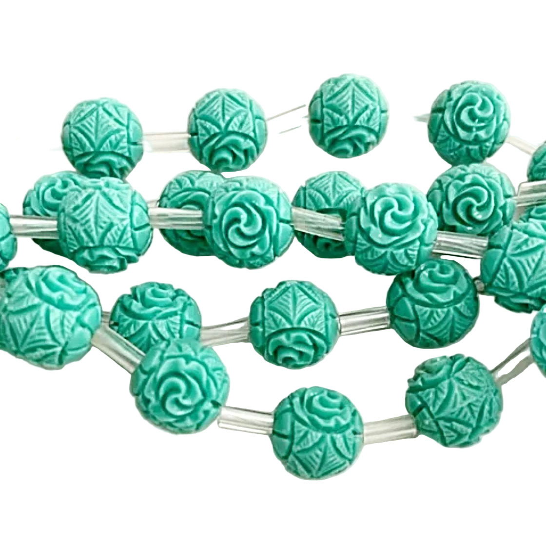 Rose Shape Acrylic Beads 25 Pcs - New Earth Gifts