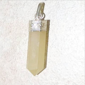 Yellow Agate Mini Point Pendant | New Earth Gifts