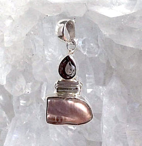 Abalone Pendant with Smoky Quartz - New Earth Gifts