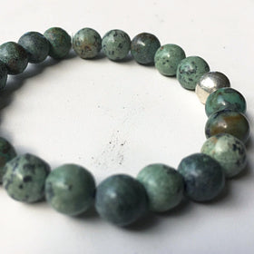 African Turquoise Power Bracelet 8mm - New Earth Gifts