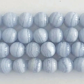 Agate Blue Lace 10mm Beads - New Earth Gifts