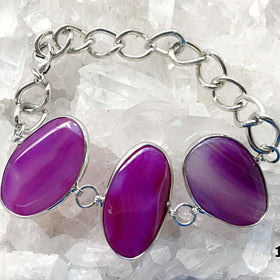 Purple Agate Bangle Bracelet - New Earth Gifts