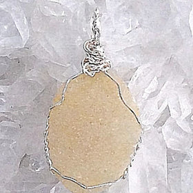 Agate Druzy Pendant - Peach Agate From Botswana For Sale New Earth Gifts