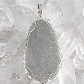 Agate Druzy Pendant - Gray Agate For Healing For Sale New Earth Gifts