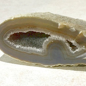 Agate Geode - Natural Polished Specimen with Crystals | New Earth Gifts