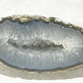 Agate Geode - Natural Geode with Deep Inset of Crystals - New Earth Gifts