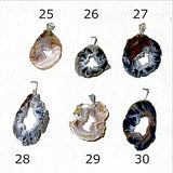 Agate Geode Slice Pendants Style 25-30 - New Earth Gifts and Beads