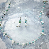 Amazonite Beads and Fresh Water Pearl Necklace Set - New Earth Gifts and Beads