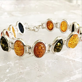 Amber Sterling Bracelet | New Earth Gifts