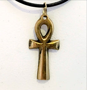 Ankh Cross Brass Pendants - New Earth Gifts