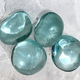 Aqua Blue Obsidian Tumble Polished Crystal Stone 1 pc - New Earth Gifts