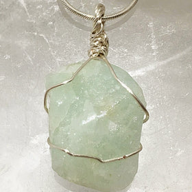 Aquamarine Pendant Wire Wrap is the Color of the Sea | New Earth Gifts