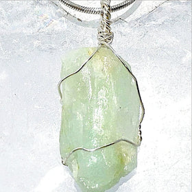 Aquamarine Pendant Wire Wrap has an Affinity with Sensitive People - New Earth Gifts
