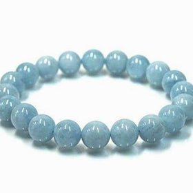 Aquamarine Power Bracelet to Calm the Mind-8mm - New Earth Gifts