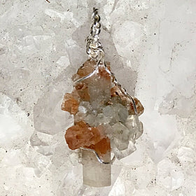 Aragonite Two Crystal Wrap Pendant | New Earth Gifts
