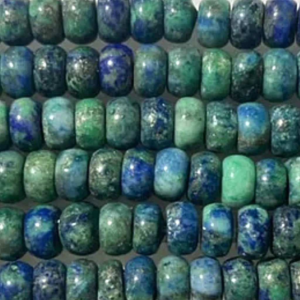 Azurite Malachite Rondelle Beads