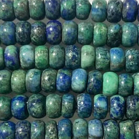 Azurite Malachite Rondelle Beads | New Earth Gift