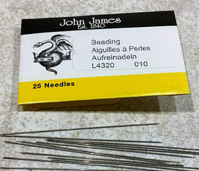 John James English Beading Needles, Size 10, Pack of 25  | New Earth Gifts
