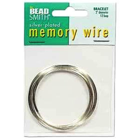 Beadsmith Silver Plated Memory Wire 2" Bracelet Diameter | New Earth Gifts