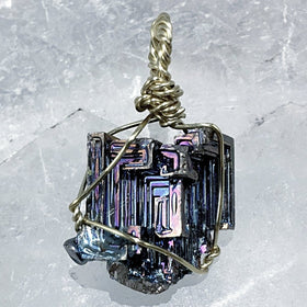 Bismuth Pendant Unique Shape and Color -New Earth Gifts