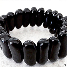 Black Onyx Double Drilled Beaded Bracelet - New Earth Gifts