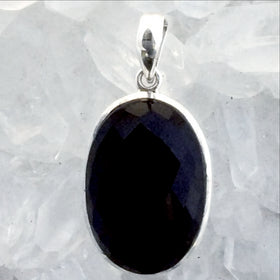 Sterling Black Onyx Faceted Pendants -New Earth Gifts