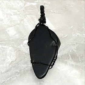 Tumbled Gemstone Pendant - Black Onyx For Sale New Earth Gifts