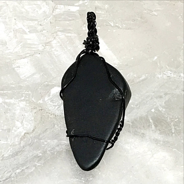 Tumbled Gemstone Pendant - Black Onyx For Sale New Earth Gifts