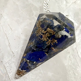 Orgone Chakra Pendulum - Blue Quartz Throat Chakra - New Earth Gifts and Beads
