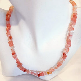 Cherry Quartz Necklace with Free Matching Bracelet - New Earth Gifts