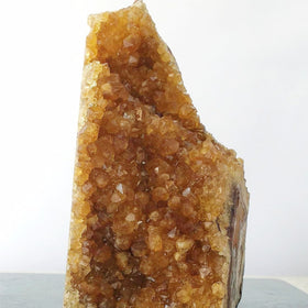 Citrine Druzy Cut Base Natural Decor - New Earth Gifts