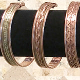 Copper Bangle Bracelets - Several Styles for Magnet Therapy - New Earth Gifts 
