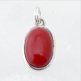 Sterling Red Coral Pendant - New Earth Gifts and Beads