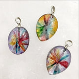 Dichroic Flower Pendant Sterling Bail - New Earth Gifts
