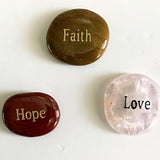 Faith Hope Love Message Stone Set - New Earth Gifts