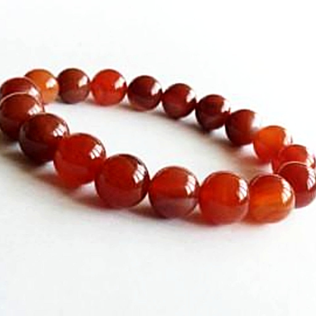 Red Agate Power Bracelet for Energy and Vitality-8mm - New Earth Gifts