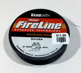Beadsmith Fireline Bead Thread, 8lb Smoke | New Earth Gifts