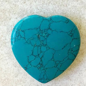 Turquoise Howlite Heart - New Earth Gifts and Beads