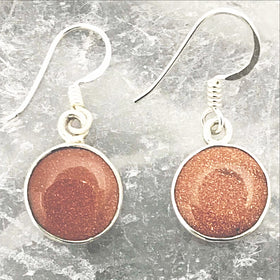 Sterling Goldstone Dangle Earrings - New Earth Gifts