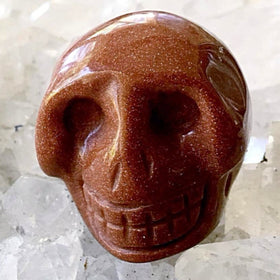 Goldstone Gemstone Skull 25mm - New Earth Gifts